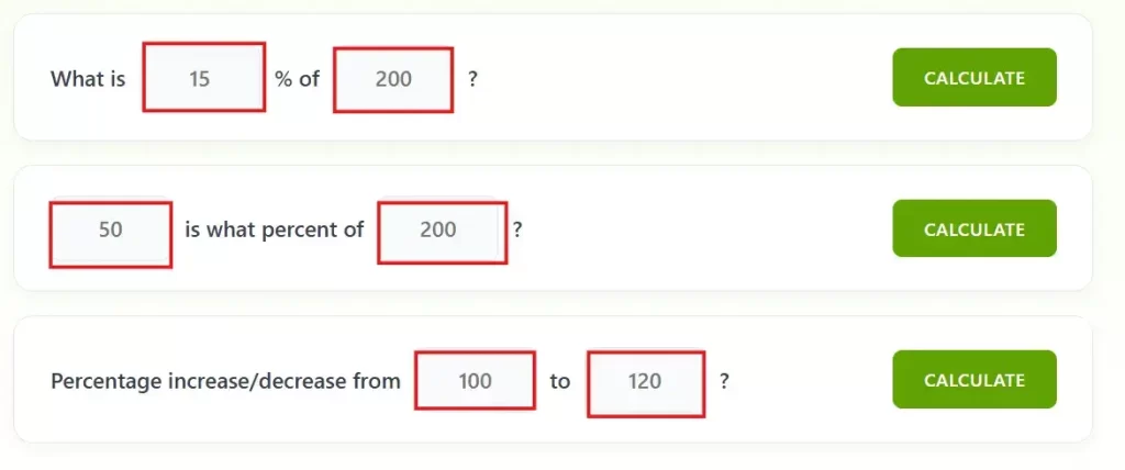 percentage calculator