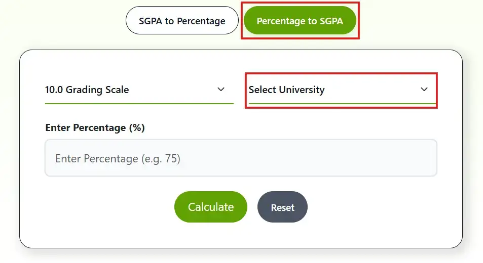 percentage to sgpa